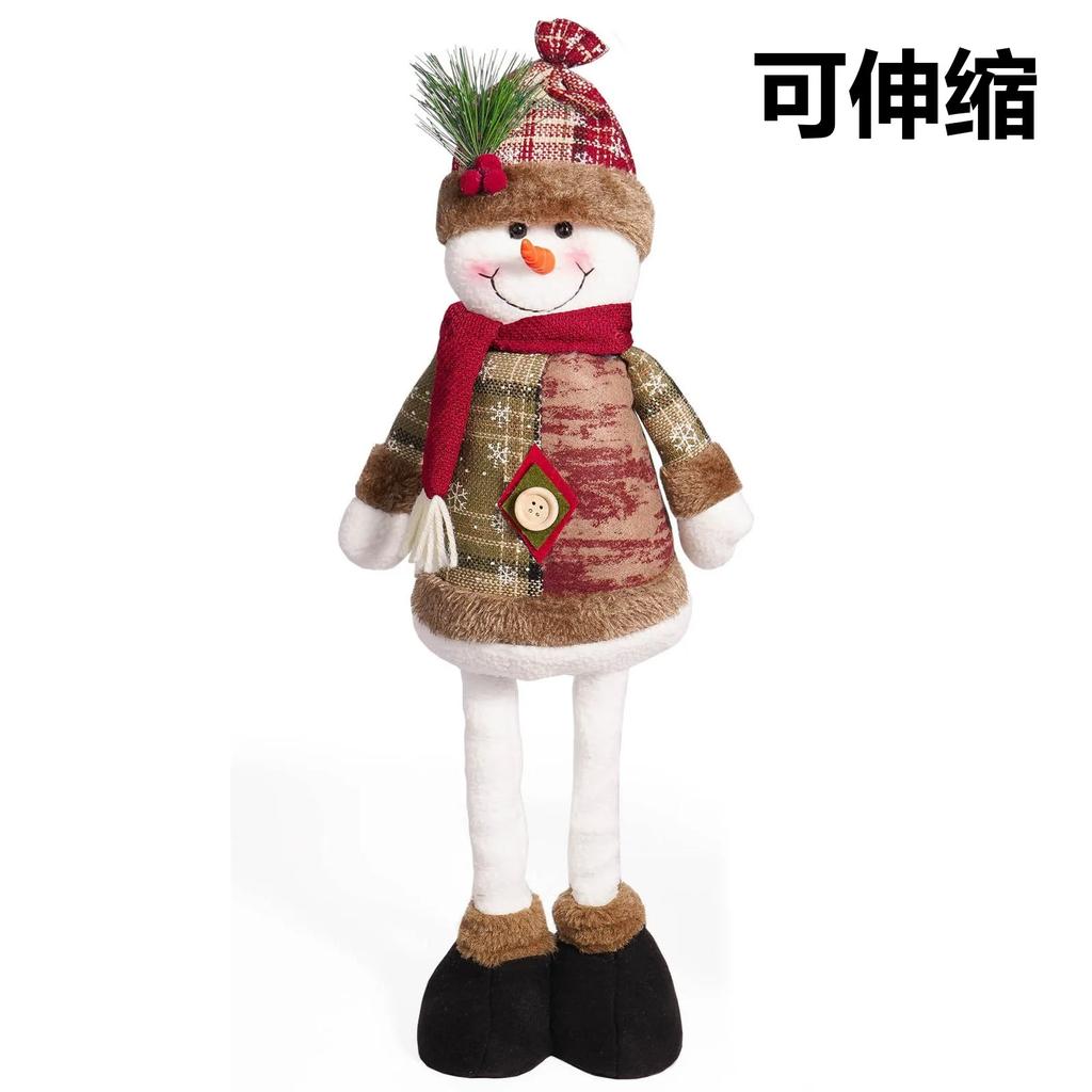 Weihnachtsdekorationen Teleskopierbarer Weihnachtsmann Schneemann Elch Puppe Weihnachtsornamente Frohe Weihnachten Kindergeschenke Puppe Frohes Neues Jahr 2025