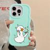 Cartoon-Enten-Hülle für iPhone 14 15 Plus XR 16 Pro Max 12 8 11 17 Air 13 Weiche Handyhülle