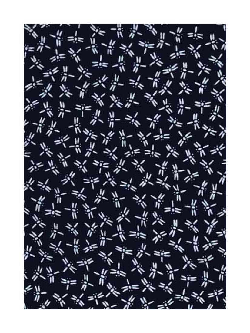 

Tenugui Hand Made in Dragonfly Niwa-zome Towel, Chū-sen (Dyed), 100% Cotton, Japan, (Navy)