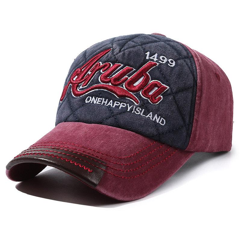 Embroidered Alphabet Baseball Cap Breathable Cotton Peaked Caps Gift Adjustable