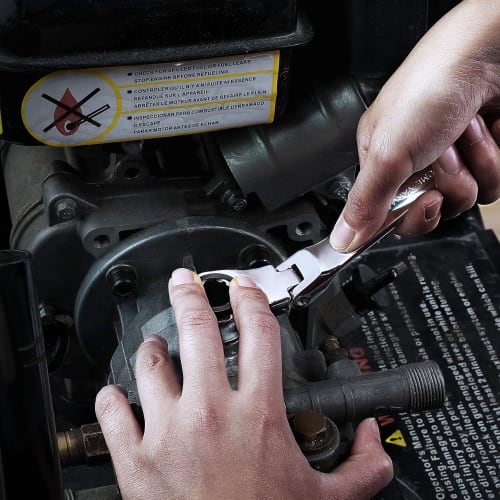 Korekaou Flex Ratchet Wrench, 8/9/10/11/12/13/14/15/16/17/18/19mm, Dual-Use Head, 180 Adjustable Angle, Swivel Ratchet, Storage Pouch Included (12-Pi