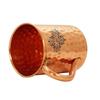 Pure Copper Straight Shaped Hammered Design Moscow Mule Beer Mug Cup, Best for Beer Cocktail Parties, Barware, Volume-415ML