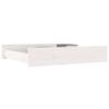 Bedside Drawers 2 pcs White Solid Pine Wood