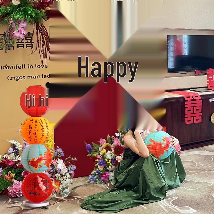 Large Chinese Character Sticker Set for Wedding Room Decor: Perfect for Bride's Bedroom, Wedding Gift, and New Home Living Room.