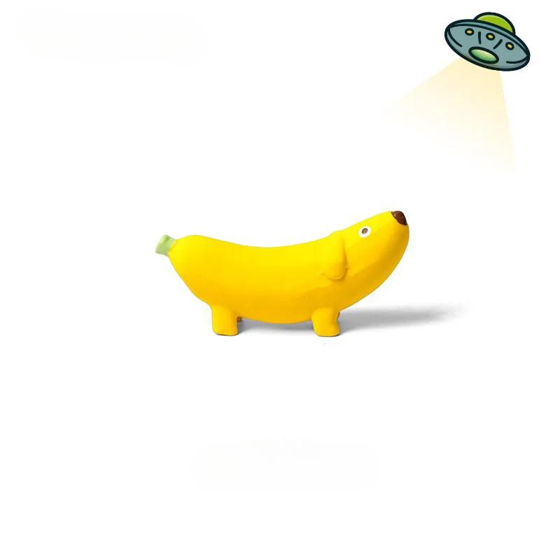

Звуковая игрушка для собак, латексная писклявая игрушка в форме банана, устойчивая к укусам жевательная игрушка, интерактивные игрушки, товары для домашних животных