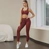 Women's Cross-Border Fitness Set: Zipper Vest, Yoga Bra, and Hip-Lifting Drawstring Pants