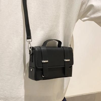 Bolso de Hombro Minimalista para Hombre Bolsos Cruzados de Cuero PU para Hombre a la Moda Pequeño Bolso Mensajero Estilo Solapa para Hombre Bolso de Mano de Diseño
