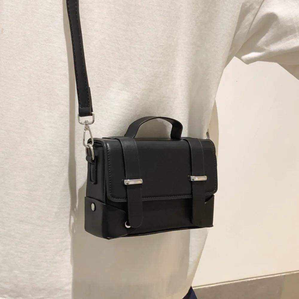 Minimalist Men's Shoulder Bag Fashionable Male PU Leather Crossbody Bags Small Flip Style Messenger Bag for Men Designer Handbag