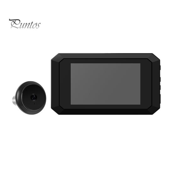 

Визуальный дверной звонок Цифровой электронный видоискатель с ЖК-экраном Ночное видение Простота установки Устройство для просмотра защитной двери Камера для записи фотографий Дверной глазок чёрный