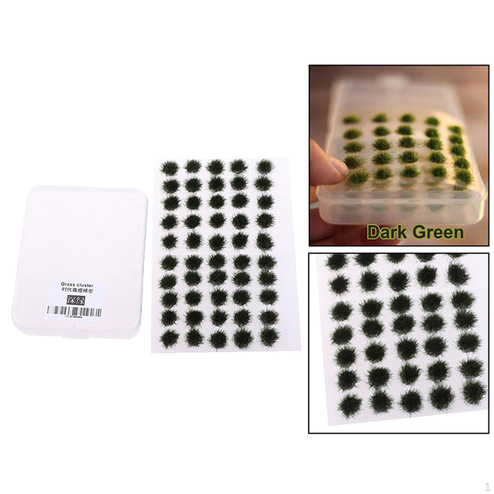 

50pcs War Scenics DIY Miniature Wargame Railway Scenery Model Railroad Modelling Diorama Dark Green