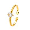 New Style Matching Open Adjustable Rings with Diverse Inlaid Diamonds for Couples