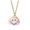 Asu Gold Plated Cartoon Cute Link Chain Cloud Graffiti Pendant Stainless Steel Necklace Gift