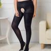 Sexy Women Plus Size Open Crotch Pantyhose 10 Large Elastic Nylon Crotchless Black Tights High Waist Female Stockings Hosiery