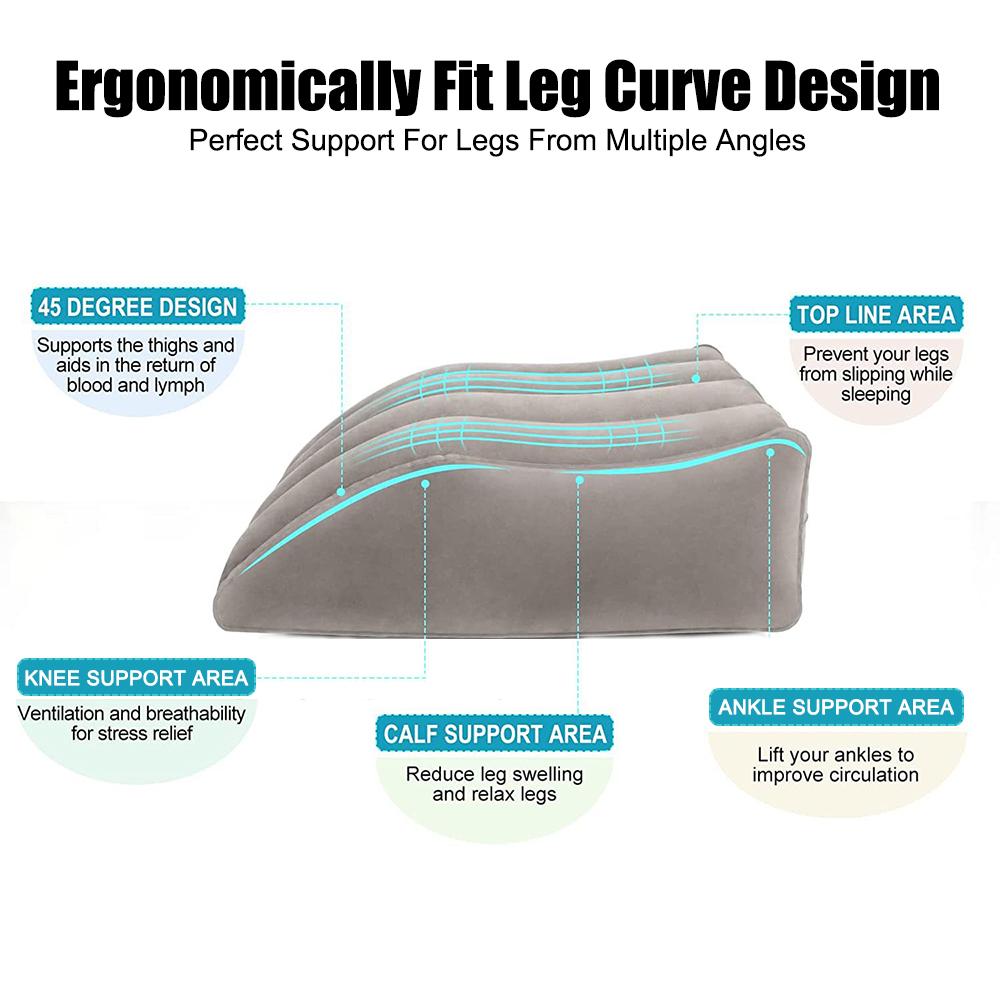 Portable Knee Cushion Inflatable Leg Pillow Foot Pillow Relaxing Feet Supplies Lightweight PVC Elevation Leg Pillows Wedge Pillow
