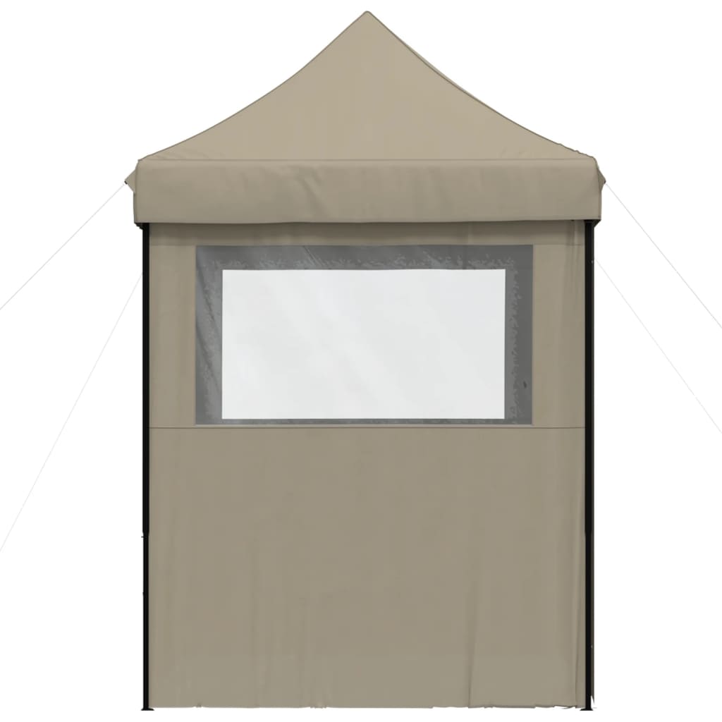 Vidaxl Pop-Up Party Tent with 4 Walls, Taupe Color
