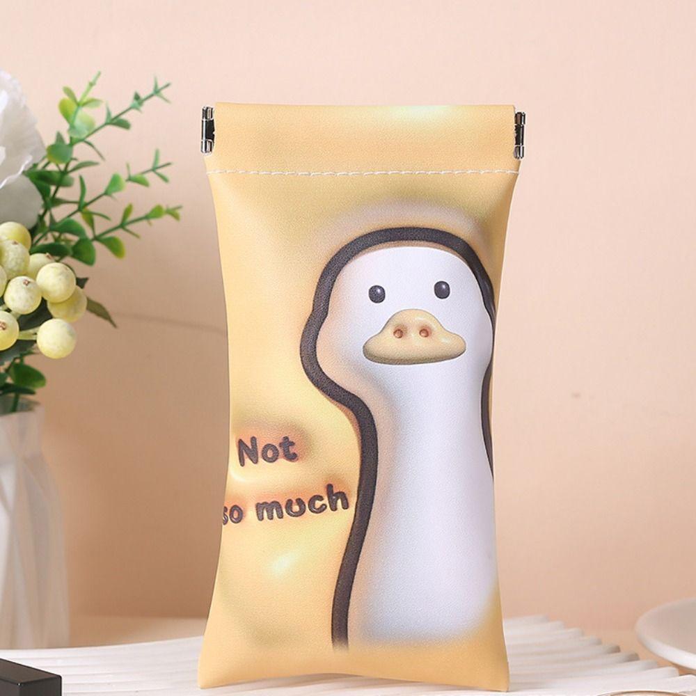 

Automatic Closing Eyewear Storage Bag PU Leather Glasses Box Sun Glasses Case Universal Goose