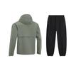 Li Ning Windproof Hooded Letter Print Long Sleeve Jacket And Comfortable Long Pants Casual Sports Suit Unisex Sportswear AFDU951-4+YKLU208-1
