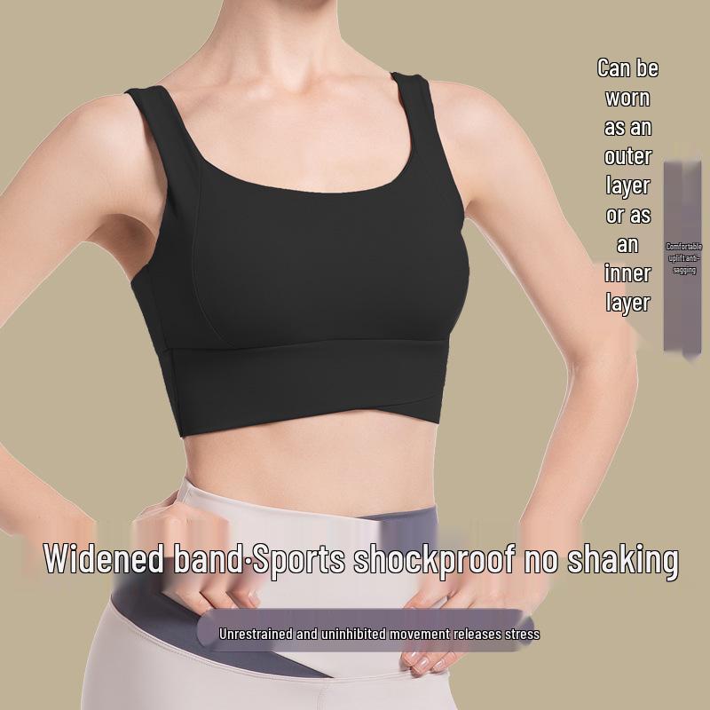 High-Impact Women's Sports Bra: Shockproof, Anti-Sag, Vest-Style with Beautiful Back Design for Yoga and Running