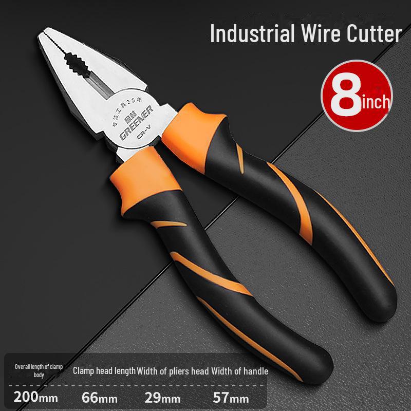 Green Forest 8-Inch Multi-Function Wire Cutters & Pliers – Industrial-Grade Hand Tool for Electricians