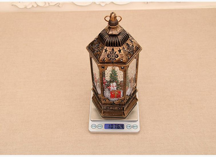 Rotating Christmas Music Lantern with Hotel Lighting and Oil Lamp Design