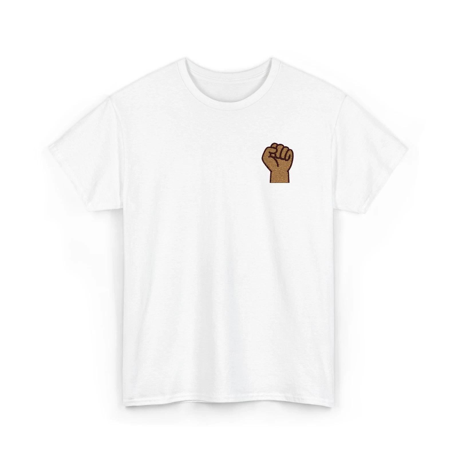 Raised Fist Glitter Patch embroidered Tee | Tees.By.Natalie S