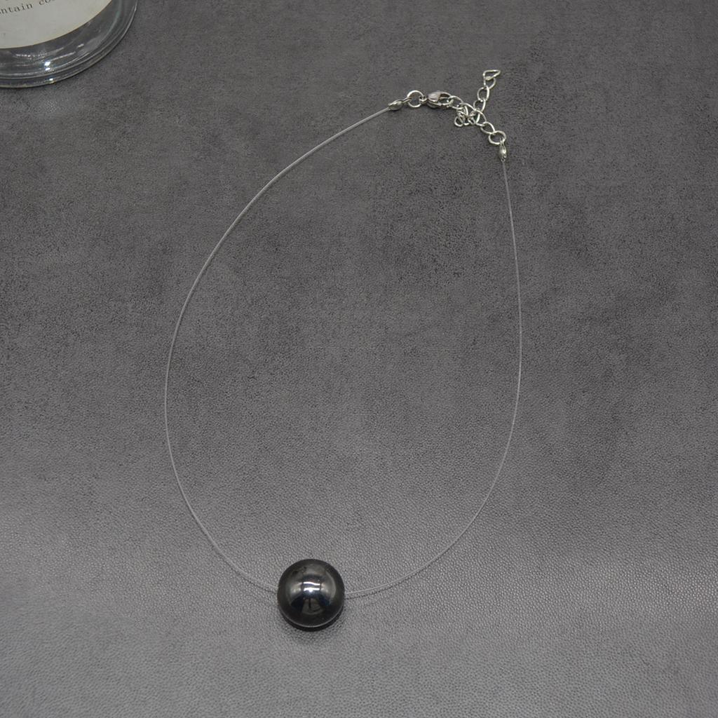 Prosta żyłka wędkarska, naszyjnik z pereł, krótki choker damski na obojczyk, wszechstronny łańcuszek na szyję o niszowym temperamencie