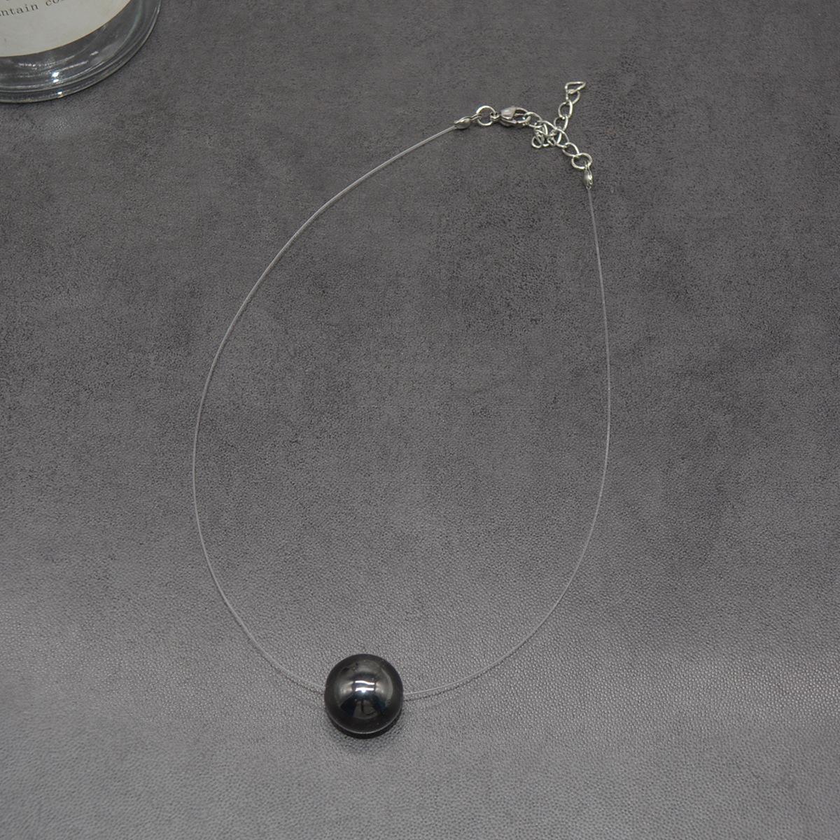 Простая леска, жемчужное ожерелье, женская короткая цепочка-чокер до ключиц, нишевая темпераментная универсальная шейная цепочка