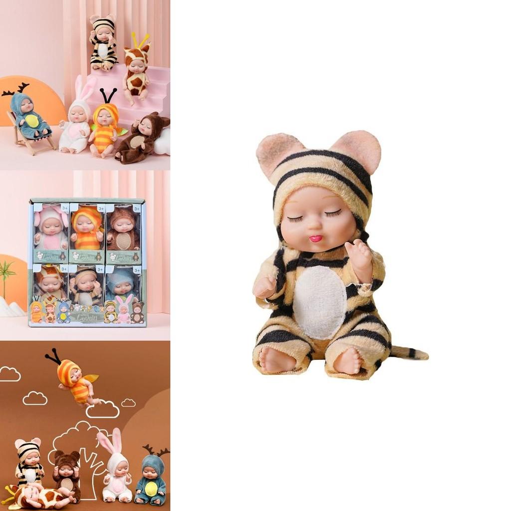 Crafted Lifelike Sleeping Newborn Baby Doll With Rotatable Limbs**