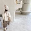 Autumn Korean Style Solid Color Letter Print Kids Long Sleeve Pullover Sweatshirt