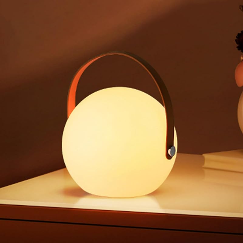 LED Glowing Ball Light, 8-Inch Cordless 16 Color Changing and 4 Light Modes Kids Night Light, Rechargeable & Dimmable Mood Lamp with Remote Control,