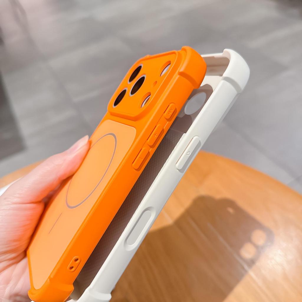 Apple 17 Pro Max Magnetic Anti-drop Phone Case with Frosted iPhone 16 Lens Film and iPhone 15 Protection