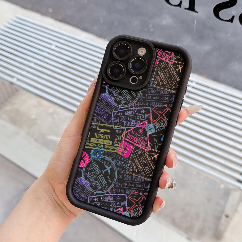 Lables Pattern Soft TPU Phone Case for iPhone 17 Air 16 15 14 Pro Max Plus 13 12 Mini 8 7 X Xs Back Cover