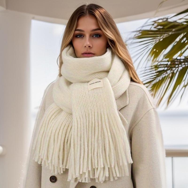 Fashion Warm Wool Scarf for Women Winter Design Solid Soft Neck Scarves Female High Quality Neckercheif Bandana Echarpe
