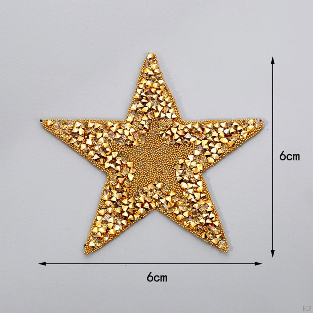 10 Pieces Rhinestone Patches Appliques Badge for Pants Clothing Sewing Accessories