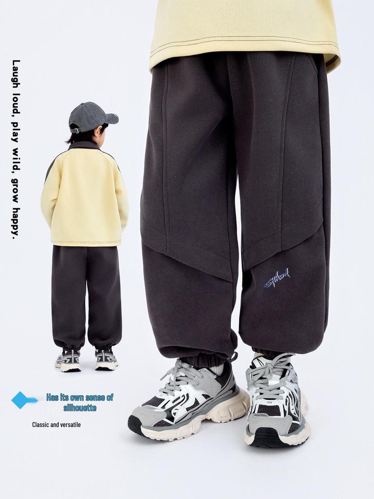 Pojkars 2025 Vinter Fleecefodrade Sportbyxor - Trendiga och Casual för Barn