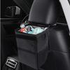 Hanging Design Car Trash Bag Collapsible Auto Organizer Waterproof Lining Car Garbage Bin  Car Use