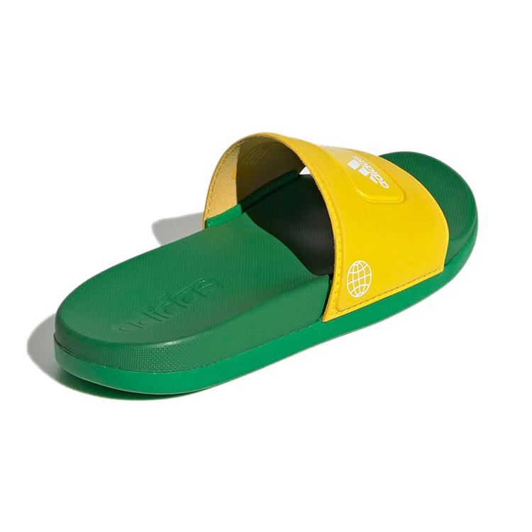 Kinder LEGO x Adidas Adilette Comfort Hausschuhe Gelb Grün GV8233