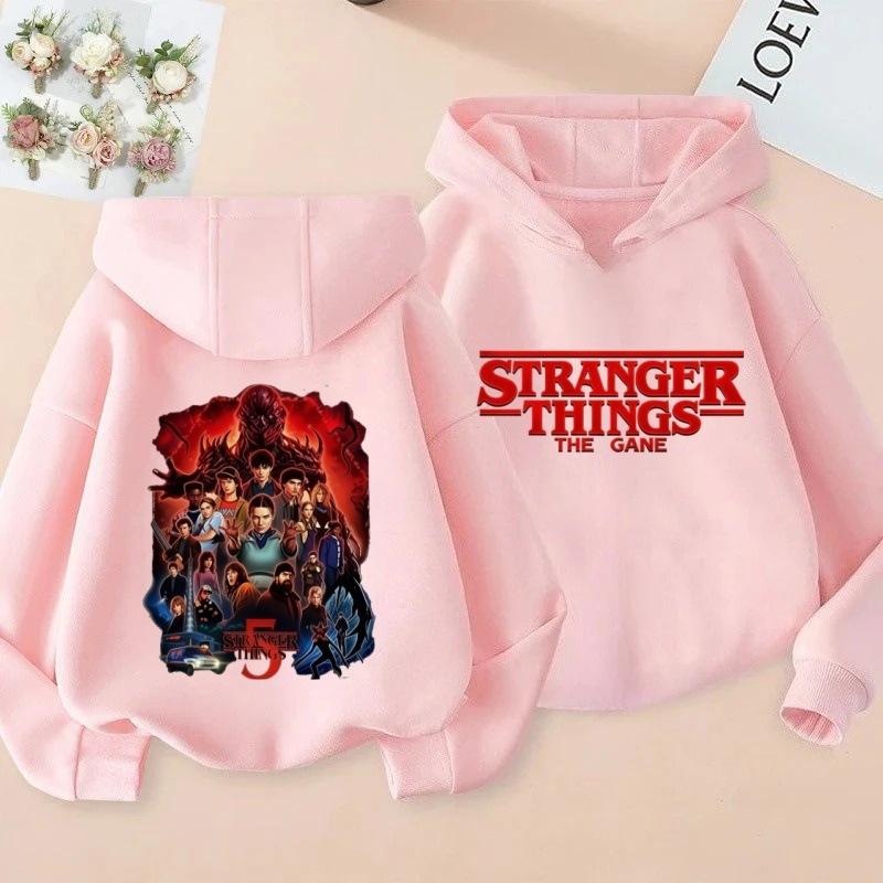 Kids Stranges Things Hoodie Spring Autumn Boys Girls Cartoon Casual Stranger Thıngs Streetwear Coat 160cm