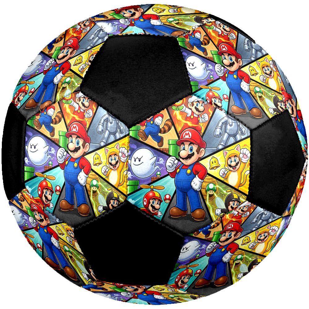 1pc Super Mario Football Soccer Ball Size 5 Indoor Soccer Ball Fashion Colorful  Backyard Game -Great For Sports Fans Gift HE99
