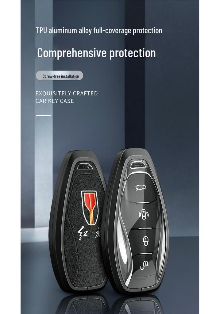 2024 Alloy Key Cover for Hongqi Models HS5, H5, H9, HS7, H7, EQM5