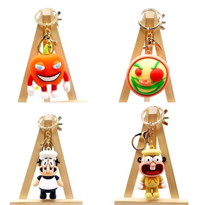 Tower Keychain Pizza Pepper Chef Pendant Cartoon Characters Accessory Decoration