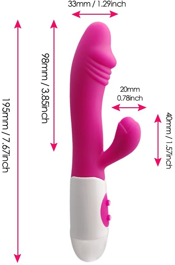 Silicone Stimulator Dildo 7 Modes Waterproof Intimate Body Massage with Batteries NOT INCLUDED