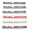 DUAL MOTOR Rear Trunk Emblem Letter Badge For Model 3 Modified Sticker