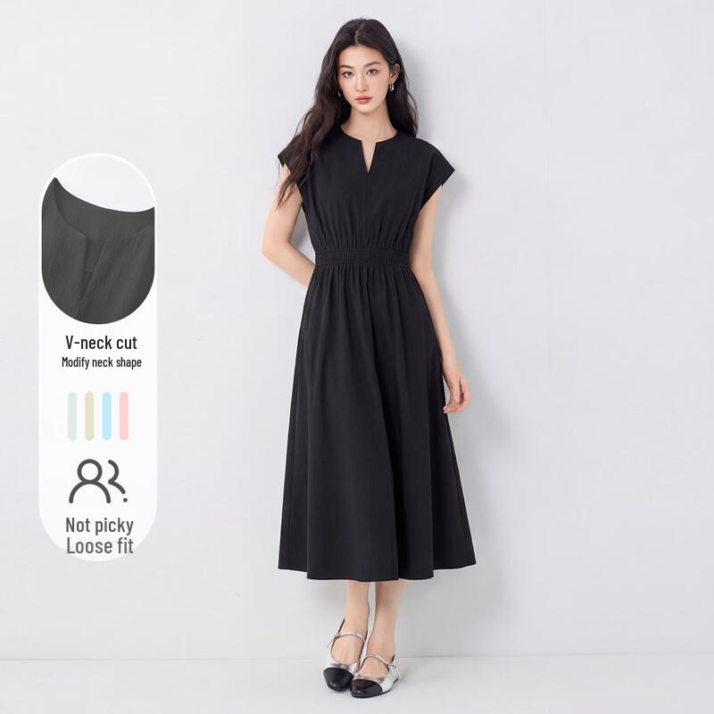 FivePlus V-Neck Waist-Cinching Midi Dress M