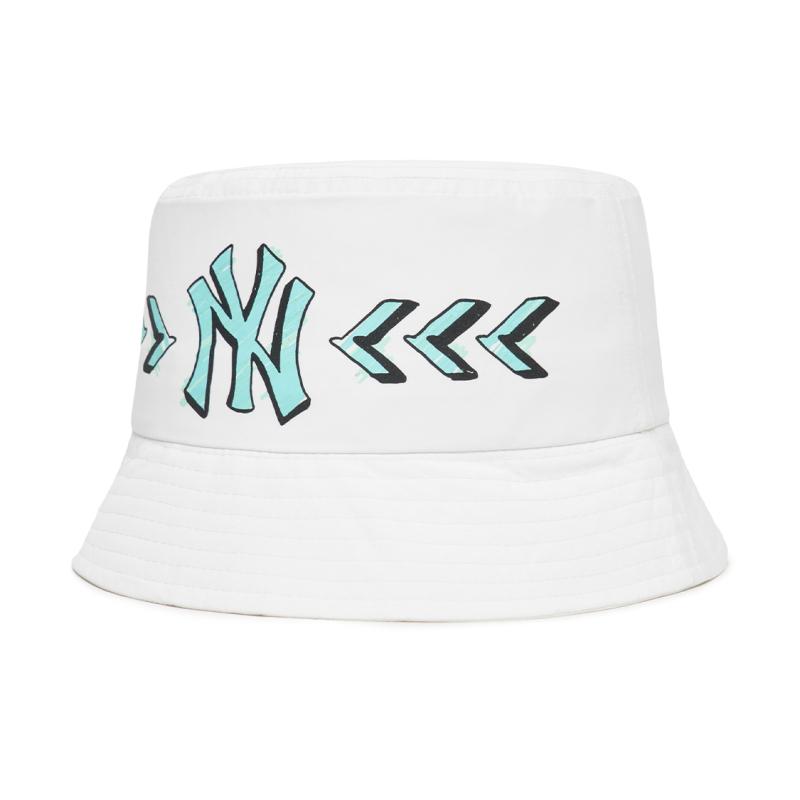MLB Cotton Bucket Hats Unisex White Fashion 3AHTS022N-50WHS