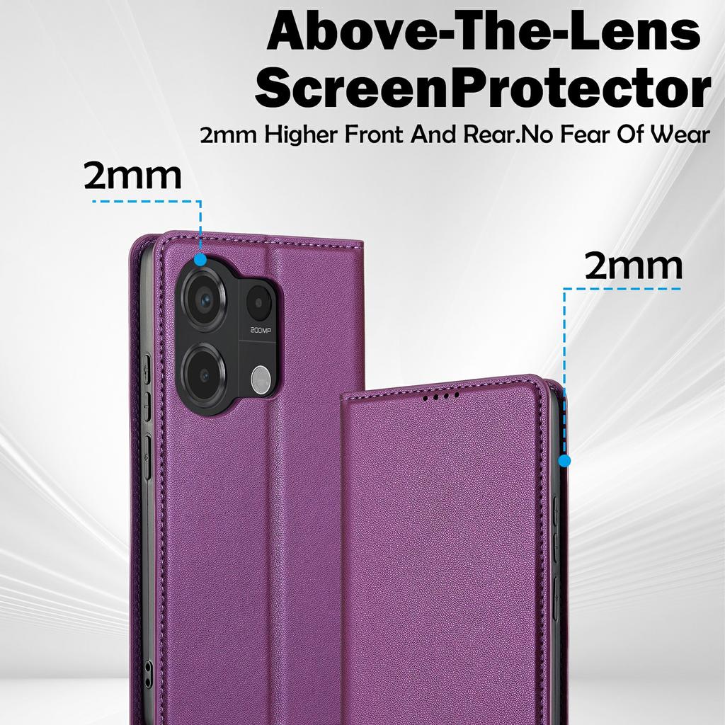 LC.IMEEKE L1 Series for Xiaomi Poco M6 Pro 4G/Redmi Note 13 Pro 4G Case PU Leather Wallet Stand Phone Cover