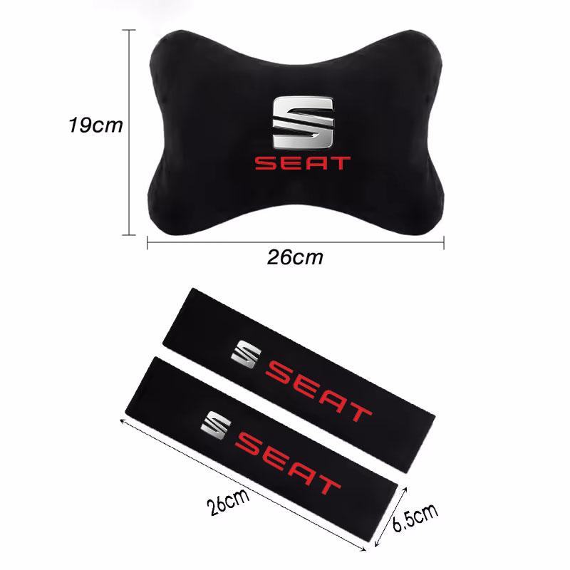 Car Headrest Rest Neck Pillow Cushion Seat Belt Shoulder Pad for Seat Leon Cupra Ateca Ibiza Arona Tarraco Alhambra Accessories