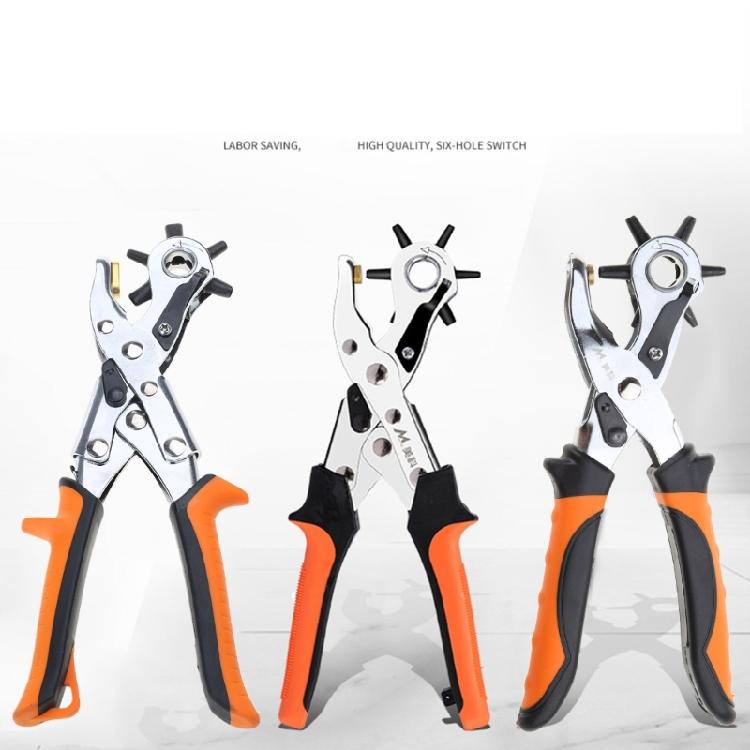 Revolving Punch Plier Leather Hole Punch Set for Belts Watch Bands Straps