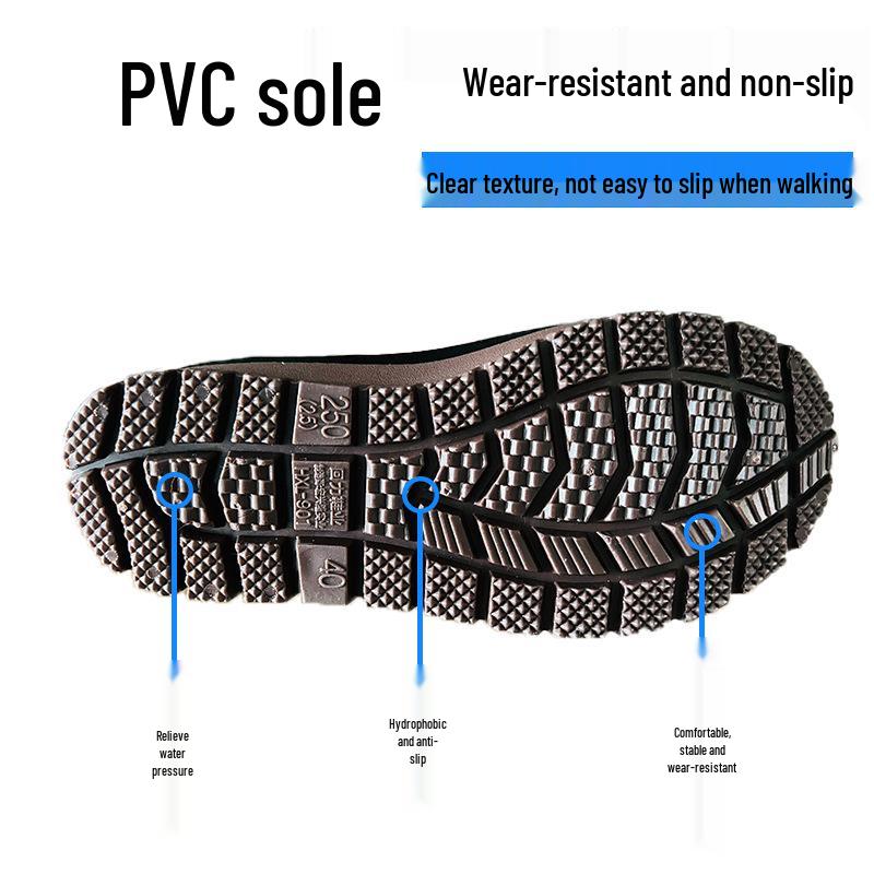 Botas de Chuva Impermeáveis Antiderrapantes de Cano Alto Warrior para Homens, para Trabalho, Pesca e Equitação