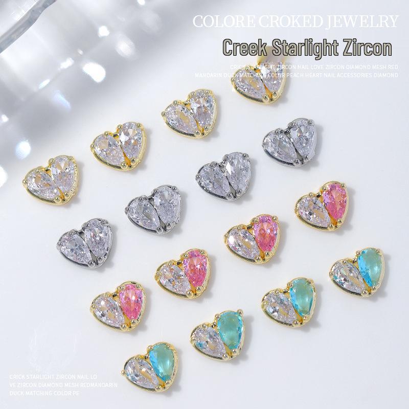 

Crick Starlight Zircon Heart Nail Art Accessories